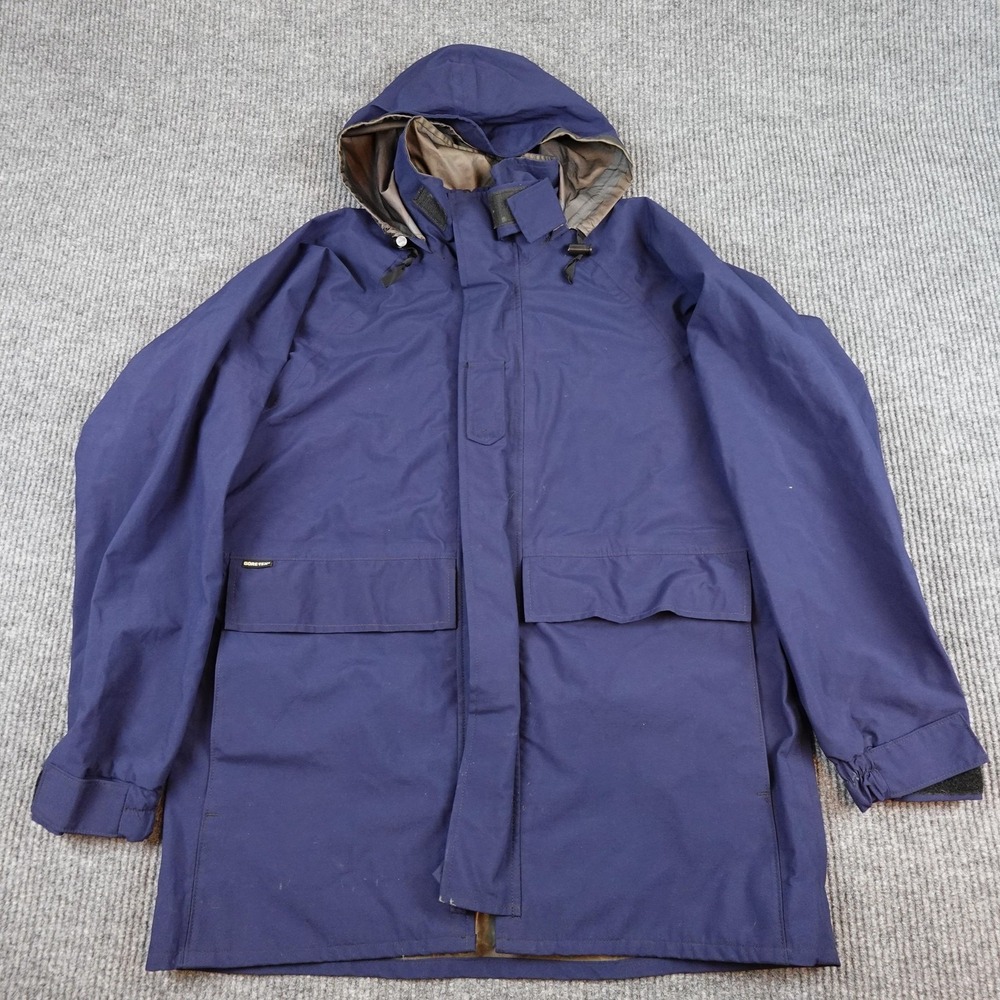 Propper Foul Weather II Parka Jacket Mens Medium Long Blue Gore-Tex USA Military